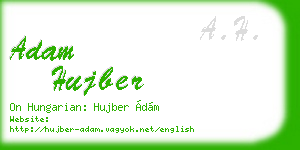 adam hujber business card